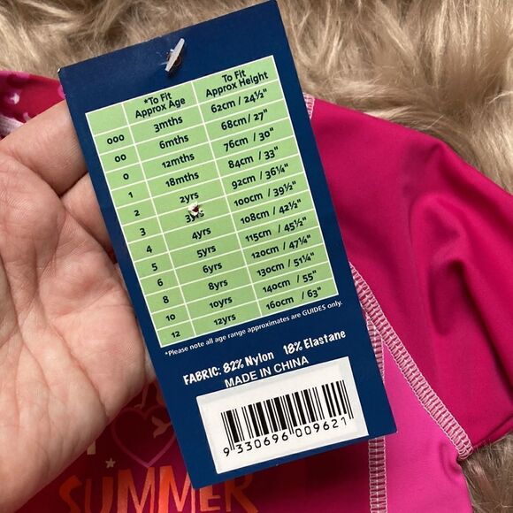 Bonz Girls Baby Rash-guard Ruffled Little Mermaid Swim Top - Picture 4 of 6